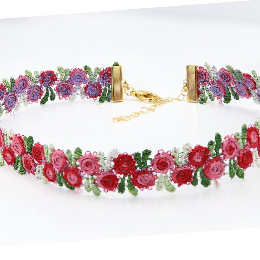 Fancy Flower Choker fancy lace chokers adjustable